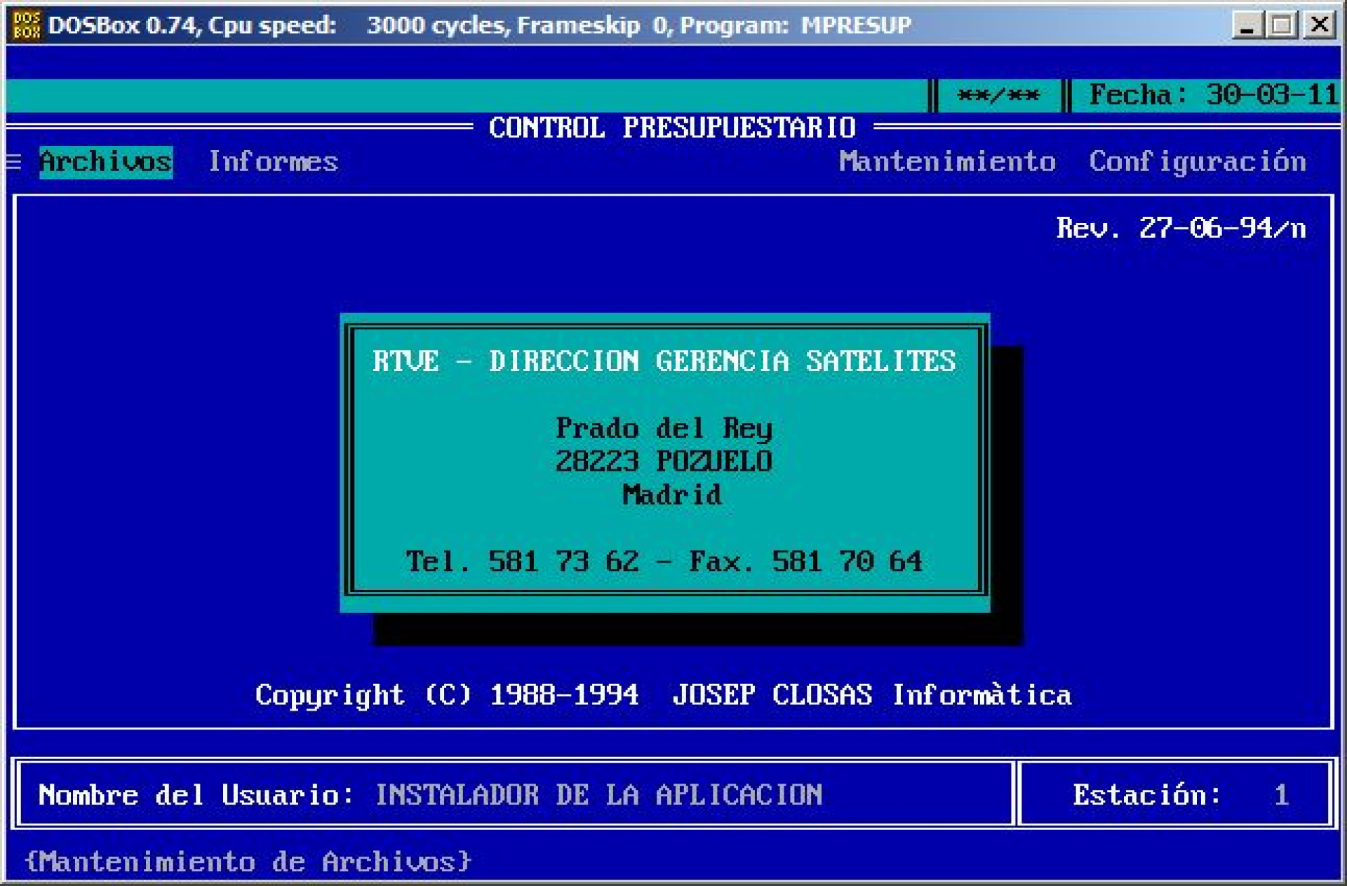 Control presupuestario