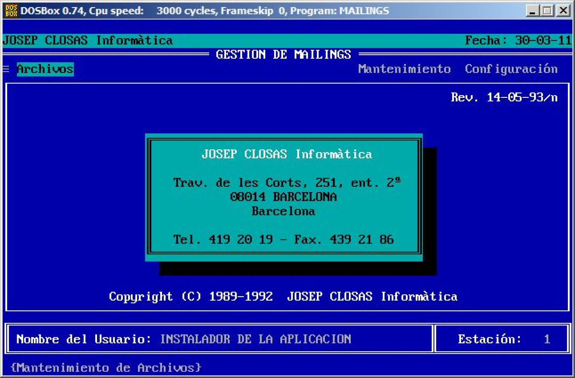 Gestión de mailings
