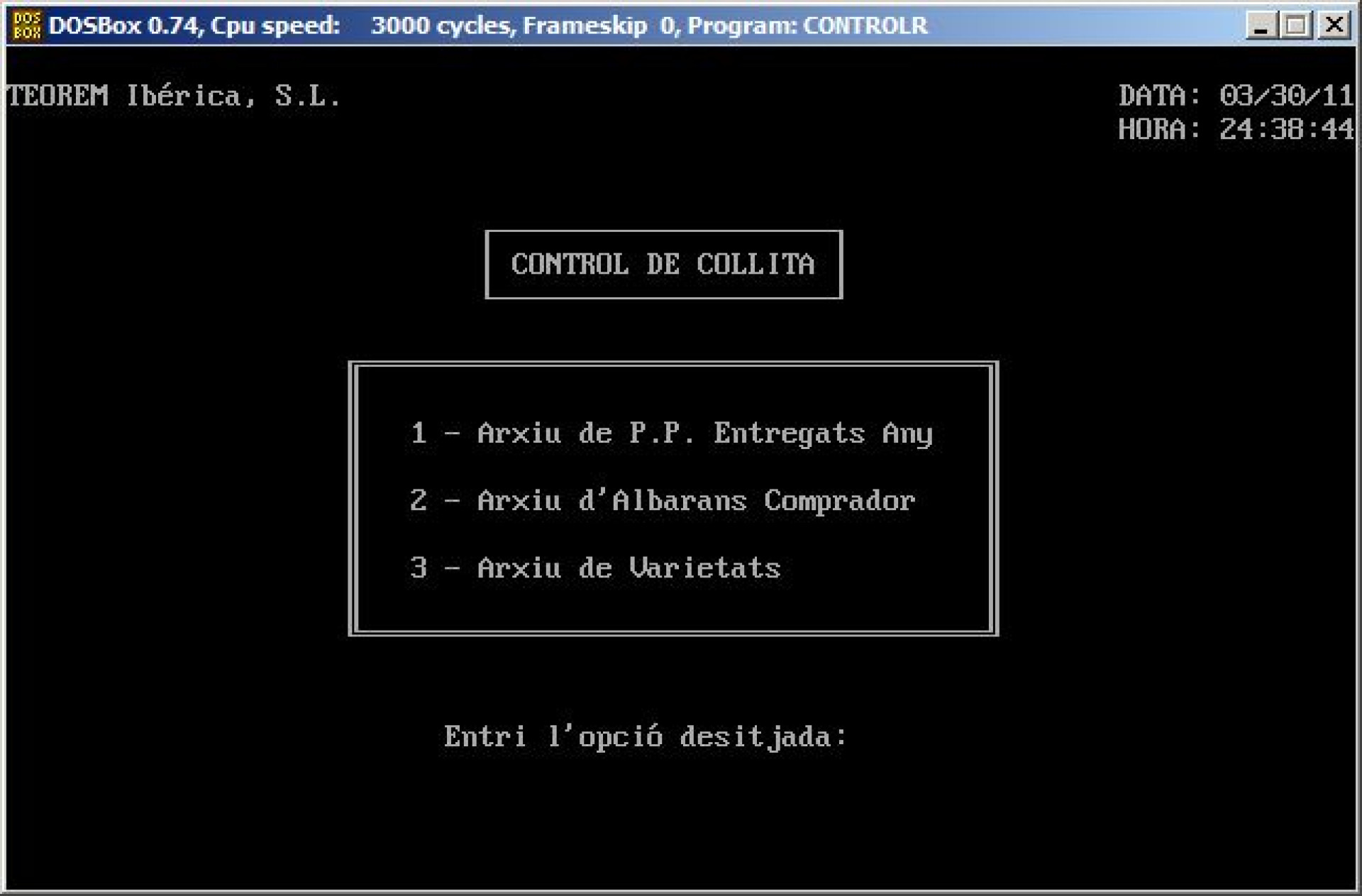Control de Collita