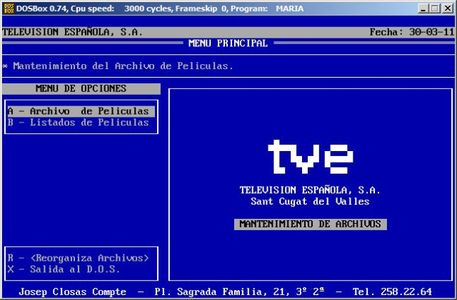 Gestión de películas